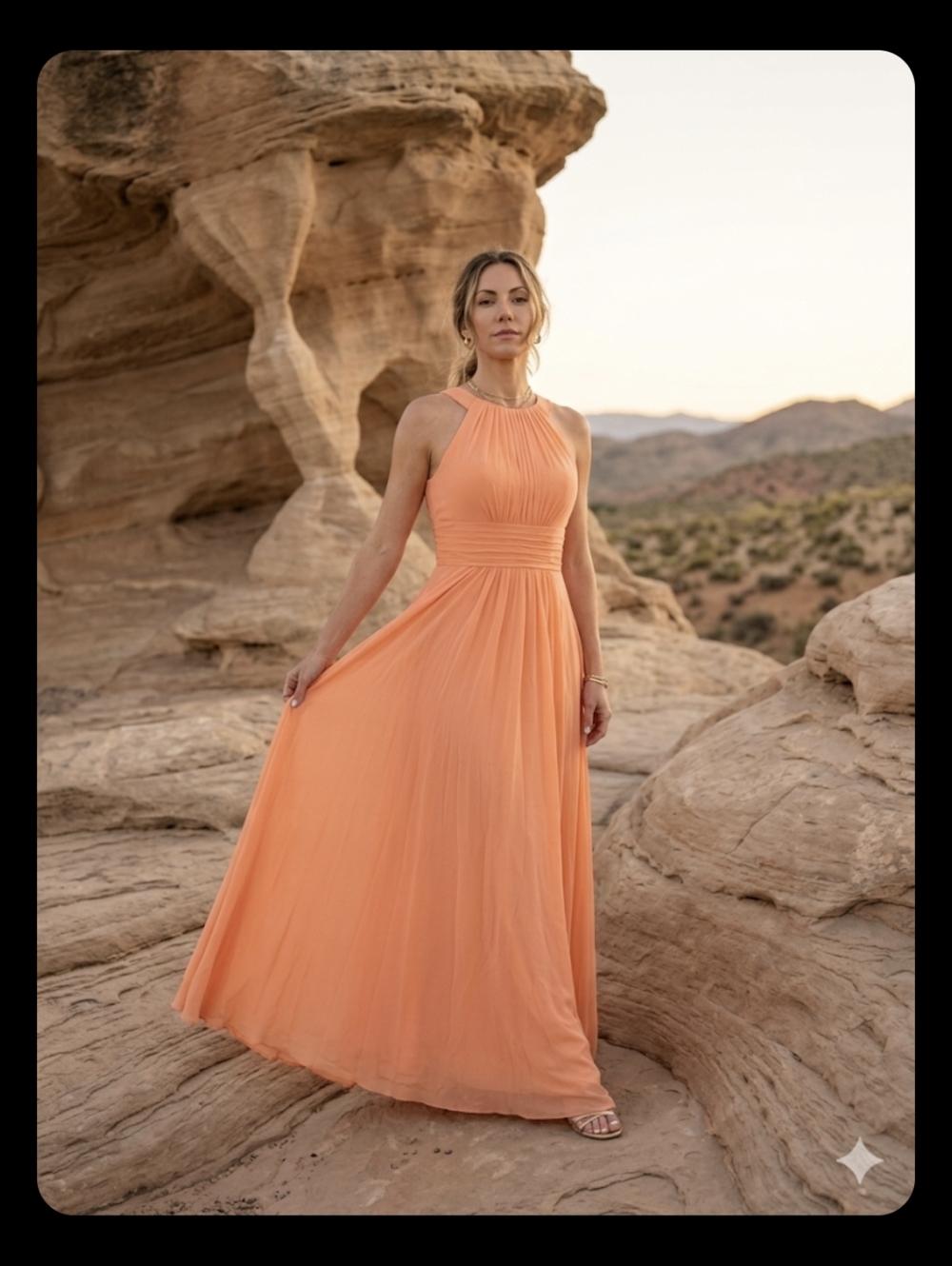 NWT Aw Bridal Elegant Halter Maxi Dress